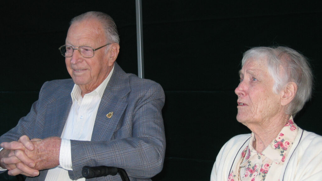 Ron and Joyce Petfield at the first School Challenge in 2006
